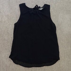 H&M Polka Dot Black Sleeveless Top with Keyhole Tie Up Back
